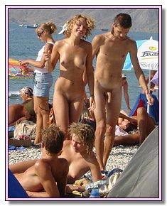 undressed junior nudists seduces men at the nudistic beach