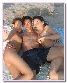 engaging nudists-teenagers catch admiring glances on the beaches of Crimea