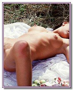 without complexes various teenage girls admires itself on a hot sand