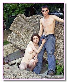 lazy teens fully exposed on a bare beach