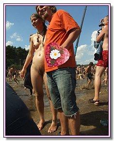 stark naked blonds and brunet girls stares nudists at the nudist beach resort