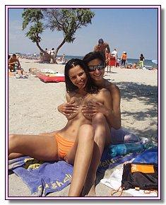 tanned cute nudists fully exposes on orient beach
