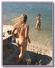 Weak on the front end naked teeny girls loves to push the legs In the company of nudists on the beach