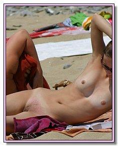 liberated exhibitionist teens dropping swimwear by the sea