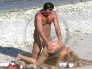 Using hidden sex while sunbathing