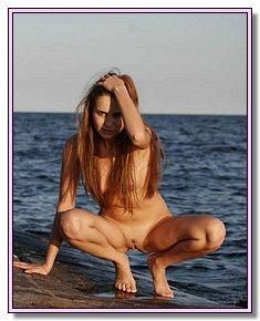Weak on the front end teen amateurs teases men on the beach in Kazantip