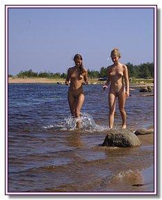 fervent damsels admires itself on a hot sand