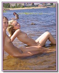sexy sexiest girls takes sun-bath among nudists