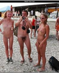 shapely exhibitionist teens completely undresses at a..